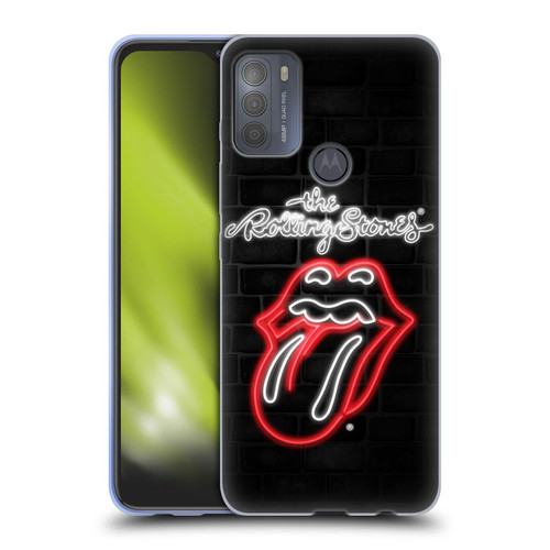 The Rolling Stones Licks Collection Neon Soft Gel Case for Motorola Moto G50