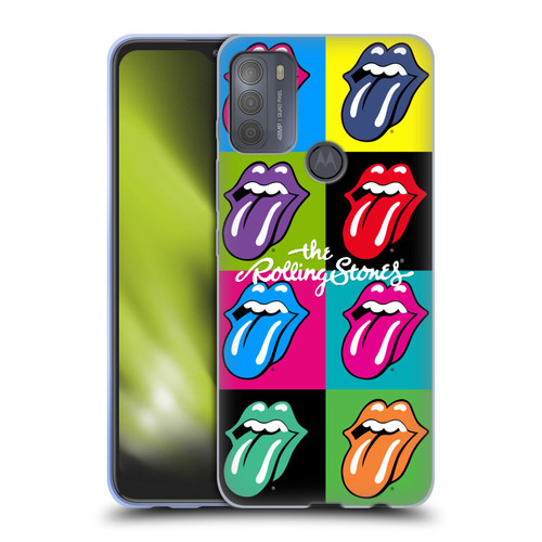 The Rolling Stones Licks Collection Pop Art 1 Soft Gel Case for Motorola Moto G50
