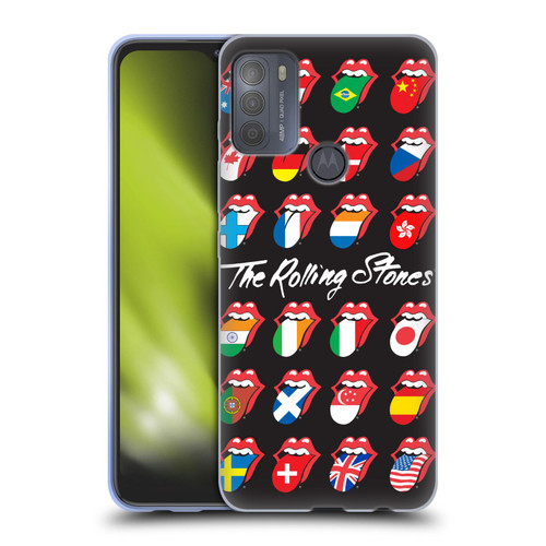 The Rolling Stones Licks Collection Flag Poster Soft Gel Case for Motorola Moto G50
