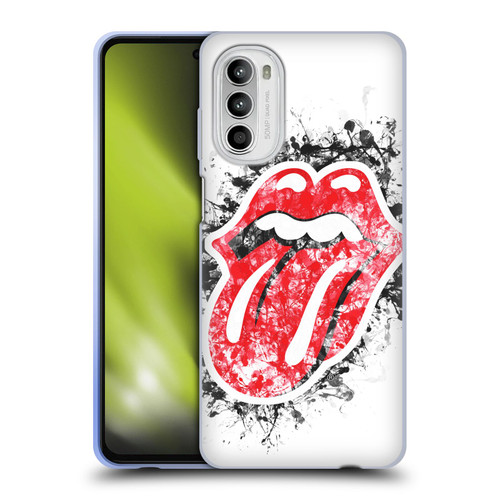 The Rolling Stones Licks Collection Distressed Look Tongue Soft Gel Case for Motorola Moto G52