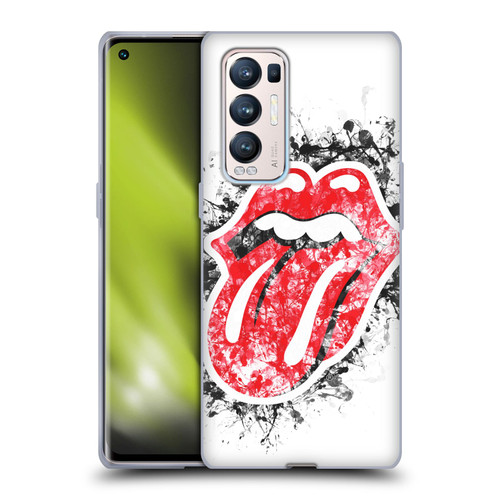 The Rolling Stones Licks Collection Distressed Look Tongue Soft Gel Case for OPPO Find X3 Neo / Reno5 Pro+ 5G