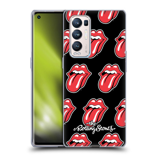 The Rolling Stones Licks Collection Tongue Classic Pattern Soft Gel Case for OPPO Find X3 Neo / Reno5 Pro+ 5G