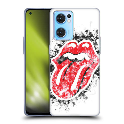 The Rolling Stones Licks Collection Distressed Look Tongue Soft Gel Case for OPPO Reno7 5G / Find X5 Lite