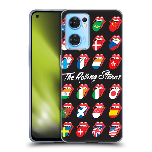The Rolling Stones Licks Collection Flag Poster Soft Gel Case for OPPO Reno7 5G / Find X5 Lite