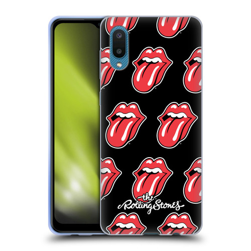 The Rolling Stones Licks Collection Tongue Classic Pattern Soft Gel Case for Samsung Galaxy A02/M02 (2021)