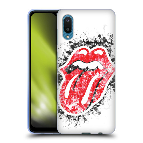 The Rolling Stones Licks Collection Distressed Look Tongue Soft Gel Case for Samsung Galaxy A02/M02 (2021)