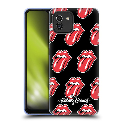The Rolling Stones Licks Collection Tongue Classic Pattern Soft Gel Case for Samsung Galaxy A03 (2021)