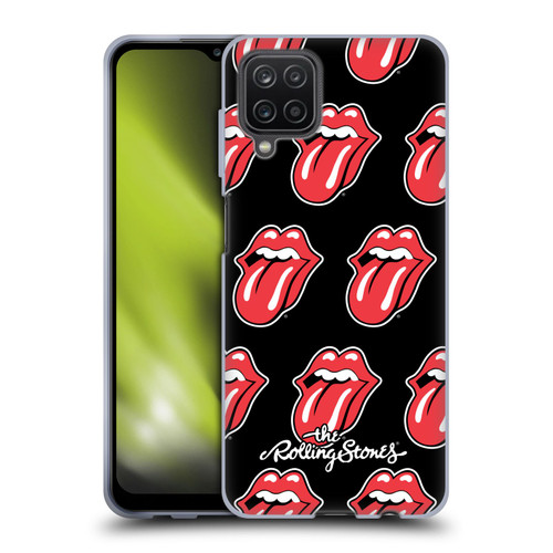 The Rolling Stones Licks Collection Tongue Classic Pattern Soft Gel Case for Samsung Galaxy A12 (2020)