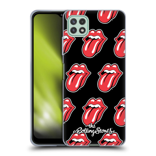 The Rolling Stones Licks Collection Tongue Classic Pattern Soft Gel Case for Samsung Galaxy A22 5G / F42 5G (2021)