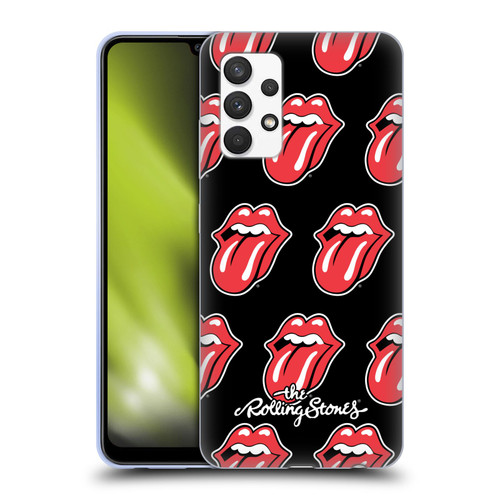 The Rolling Stones Licks Collection Tongue Classic Pattern Soft Gel Case for Samsung Galaxy A32 (2021)