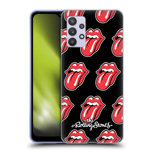 The Rolling Stones Licks Collection Tongue Classic Pattern Soft Gel Case for Samsung Galaxy A32 5G / M32 5G (2021)