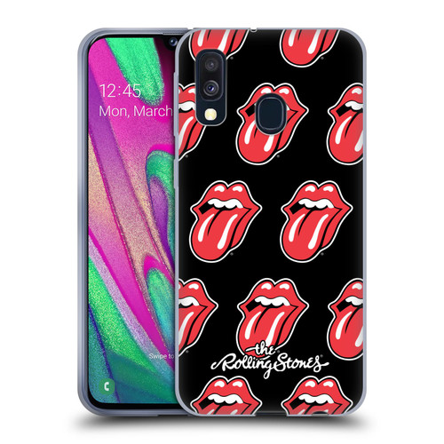 The Rolling Stones Licks Collection Tongue Classic Pattern Soft Gel Case for Samsung Galaxy A40 (2019)