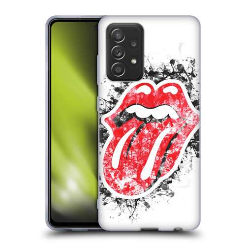 The Rolling Stones Licks Collection Distressed Look Tongue Soft Gel Case for Samsung Galaxy A52 / A52s / 5G (2021)