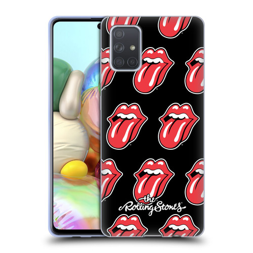 The Rolling Stones Licks Collection Tongue Classic Pattern Soft Gel Case for Samsung Galaxy A71 (2019)
