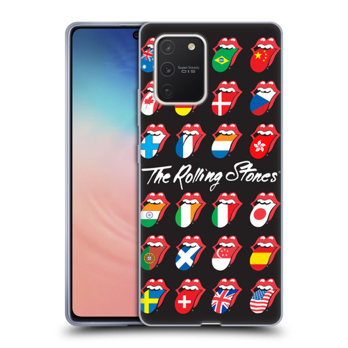 The Rolling Stones Licks Collection Flag Poster Soft Gel Case for Samsung Galaxy S10 Lite