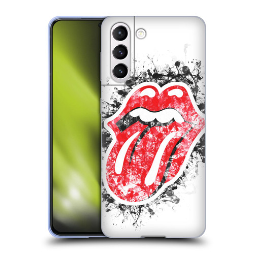 The Rolling Stones Licks Collection Distressed Look Tongue Soft Gel Case for Samsung Galaxy S21 5G