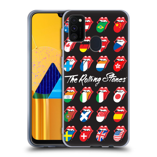 The Rolling Stones Licks Collection Flag Poster Soft Gel Case for Samsung Galaxy M30s (2019)/M21 (2020)