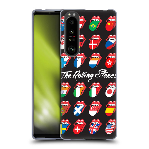 The Rolling Stones Licks Collection Flag Poster Soft Gel Case for Sony Xperia 1 III