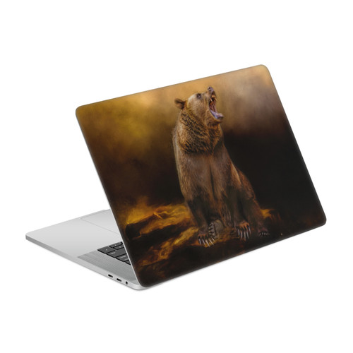Simone Gatterwe Animals Roaring Grizzly Bear Vinyl Sticker Skin Decal Cover for Apple MacBook Pro 15.4" A1707/A1990