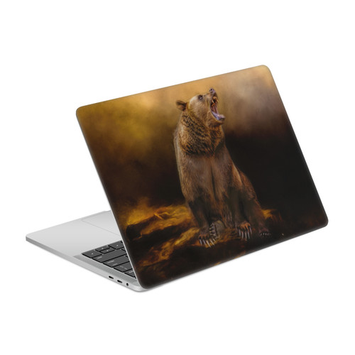 Simone Gatterwe Animals Roaring Grizzly Bear Vinyl Sticker Skin Decal Cover for Apple MacBook Pro 13" A2338