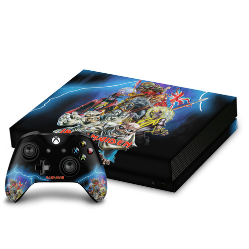 Iron Maiden Graphic Art Best Of Beast Vinyl Sticker Skin Decal Cover for Microsoft Xbox One X Bundle