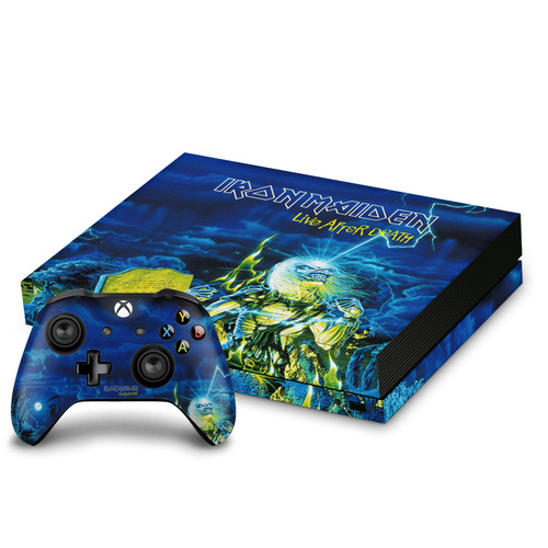 Iron Maiden Graphic Art Live After Death Vinyl Sticker Skin Decal Cover for Microsoft Xbox One X Bundle