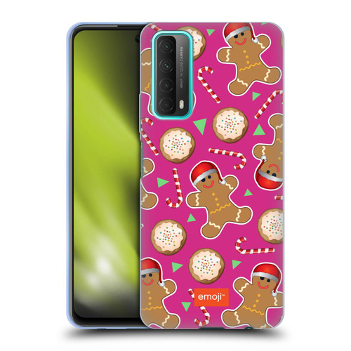 emoji® Christmas Patterns Gingerbread Cookies Soft Gel Case for Huawei P Smart (2021)