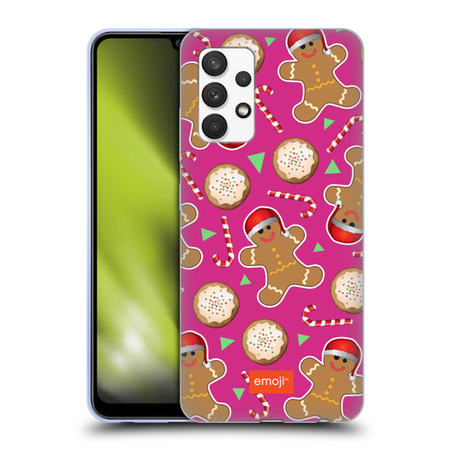 emoji® Christmas Patterns Gingerbread Cookies Soft Gel Case for Samsung Galaxy A32 (2021)