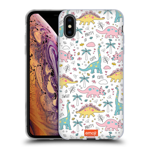 emoji® Cutesy Dinosaurs Soft Gel Case for Apple iPhone XS Max