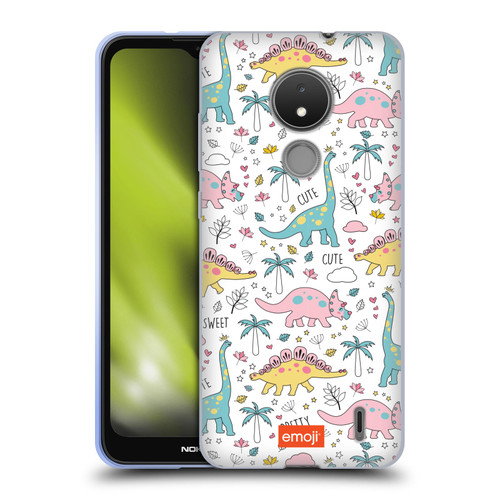 emoji® Cutesy Dinosaurs Soft Gel Case for Nokia C21