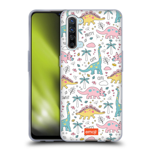 emoji® Cutesy Dinosaurs Soft Gel Case for OPPO Find X2 Lite 5G