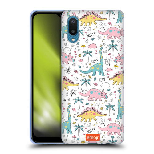 emoji® Cutesy Dinosaurs Soft Gel Case for Samsung Galaxy A02/M02 (2021)