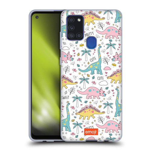 emoji® Cutesy Dinosaurs Soft Gel Case for Samsung Galaxy A21s (2020)