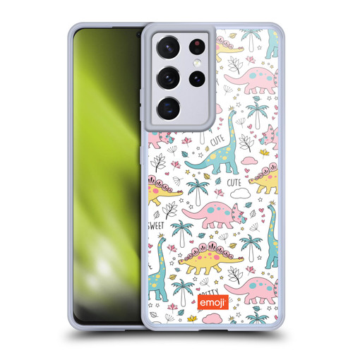 emoji® Cutesy Dinosaurs Soft Gel Case for Samsung Galaxy S21 Ultra 5G