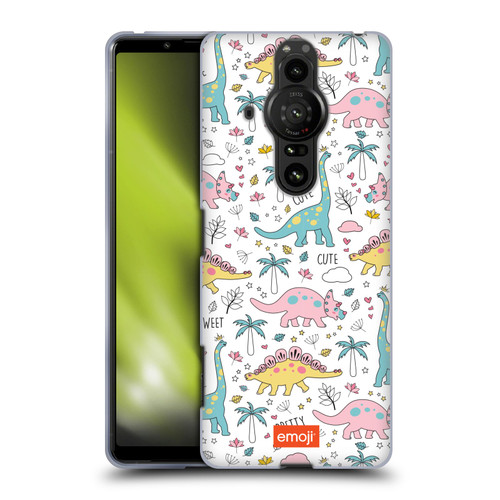 emoji® Cutesy Dinosaurs Soft Gel Case for Sony Xperia Pro-I