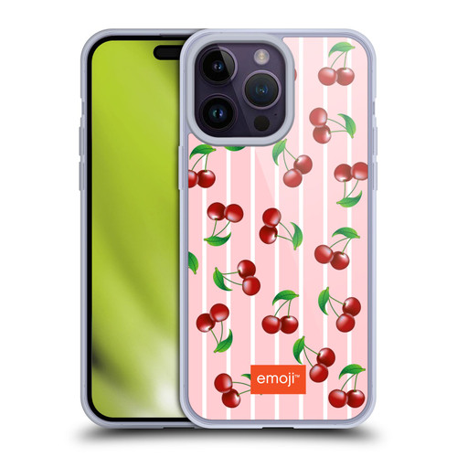 emoji® Fruits Cherries Soft Gel Case for Apple iPhone 14 Pro Max