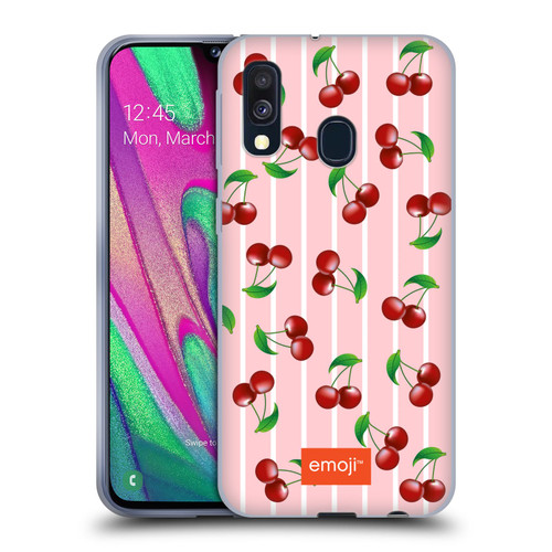 emoji® Fruits Cherries Soft Gel Case for Samsung Galaxy A40 (2019)