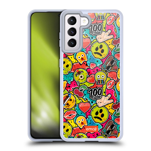 emoji® Graffiti Colours Soft Gel Case for Samsung Galaxy S21 5G