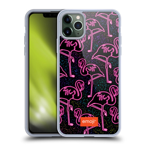 emoji® Neon Flamingo Soft Gel Case for Apple iPhone 11 Pro Max