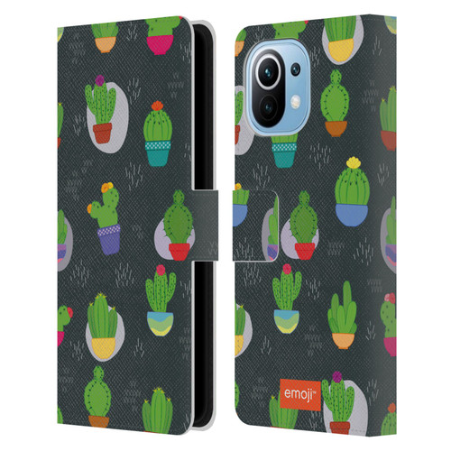 emoji® Cactus And Pineapple Pattern Leather Book Wallet Case Cover For Xiaomi Mi 11