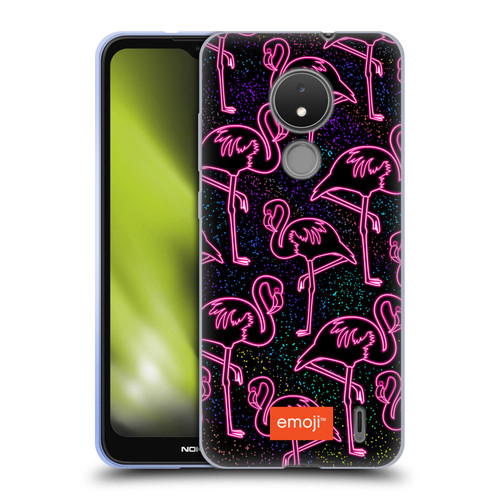 emoji® Neon Flamingo Soft Gel Case for Nokia C21