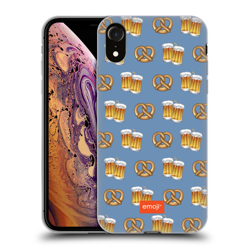 emoji® Oktoberfest Beer And Pretzel Soft Gel Case for Apple iPhone XR