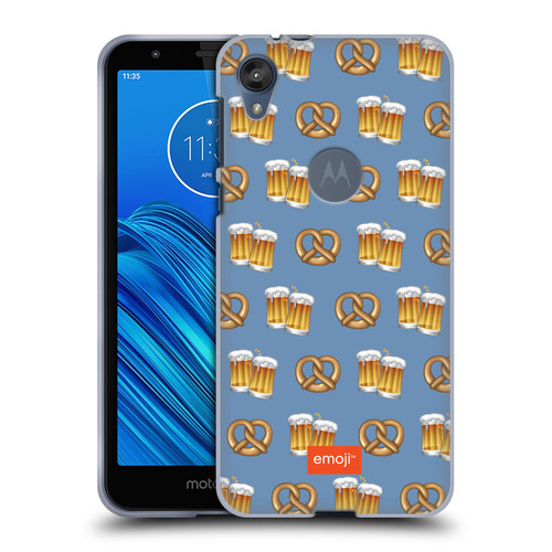 emoji® Oktoberfest Beer And Pretzel Soft Gel Case for Motorola Moto E6