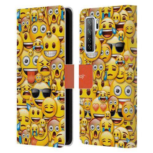 emoji® Full Patterns Smileys Leather Book Wallet Case Cover For Huawei Nova 7 SE/P40 Lite 5G