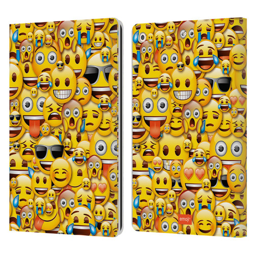 emoji® Full Patterns Smileys Leather Book Wallet Case Cover For Apple iPad 10.2 2019/2020/2021