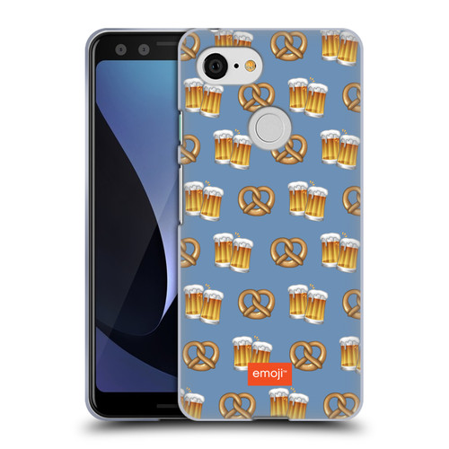 emoji® Oktoberfest Beer And Pretzel Soft Gel Case for Google Pixel 3