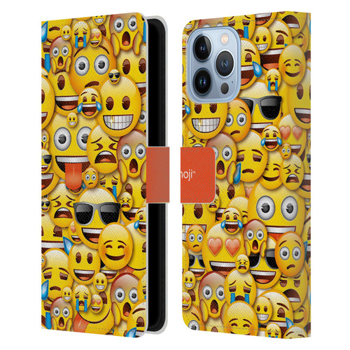 emoji® Full Patterns Smileys Leather Book Wallet Case Cover For Apple iPhone 13 Pro Max