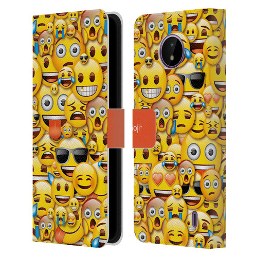 emoji® Full Patterns Smileys Leather Book Wallet Case Cover For Nokia C10 / C20