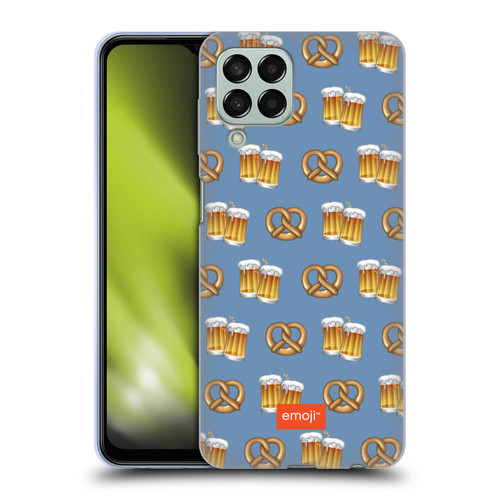 emoji® Oktoberfest Beer And Pretzel Soft Gel Case for Samsung Galaxy M33 (2022)