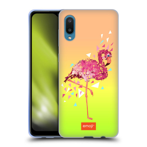 emoji® Polygon Flamingo Soft Gel Case for Samsung Galaxy A02/M02 (2021)